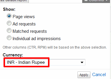 adsense currency