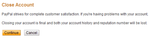 Close Paypal forever