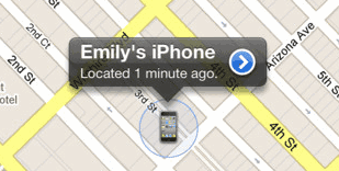 find iPhone on map