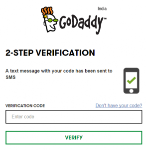 godaddy 2step verification
