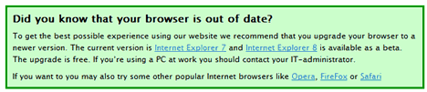 ie6 warning ie6 warning