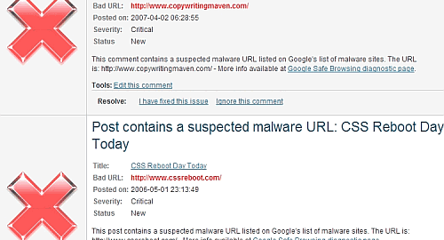 malware comments