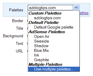 Multiple Adsense Palettes