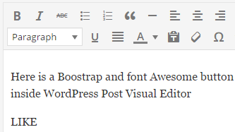 View Bootstrap, Font Awesome in WordPress Visual Post Editor