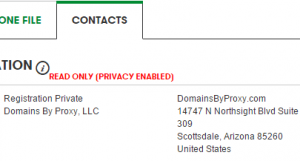 private registration