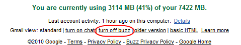 turn-off-buzz turn off Google Buzz