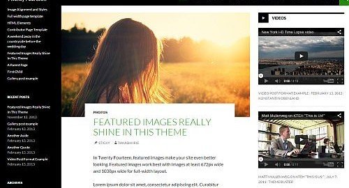 twenty fourteen theme
