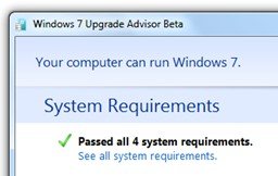 Windows7 upgrade advisor