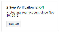 2step verification on