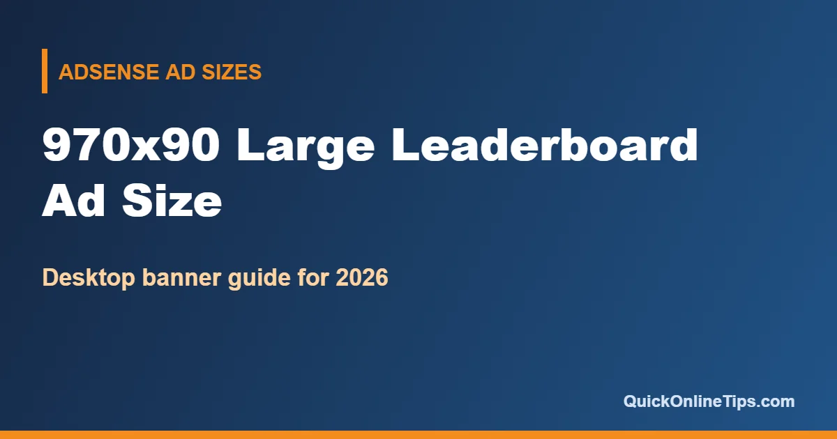 970x90 large leaderboard AdSense ad size