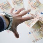 Grabbing money
