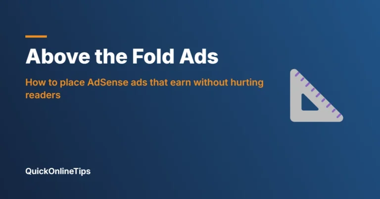 Above the fold ads in AdSense