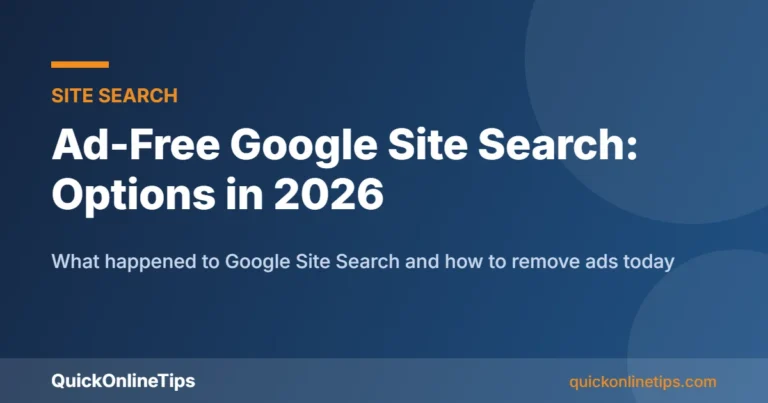 Ad-free Google site search options