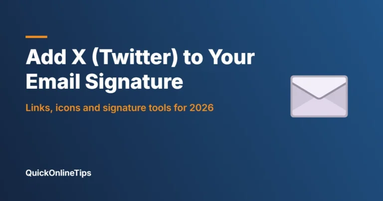 Add Twitter X to email signature