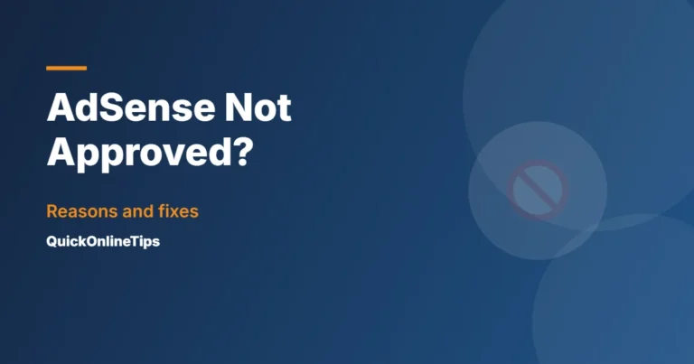 AdSense account not approved