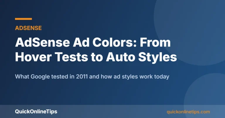 AdSense ad colors and link hover styles guide