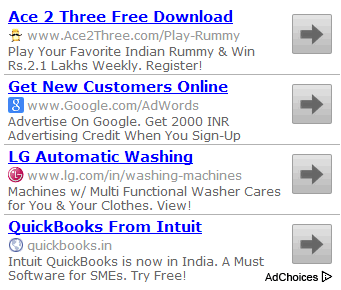 adsense arrows
