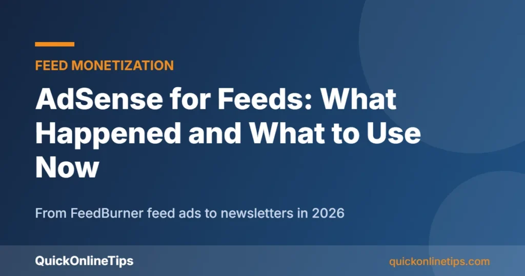 AdSense for Feeds history and alternatives card