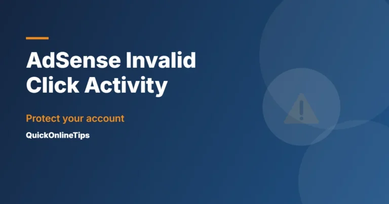 AdSense invalid click activity