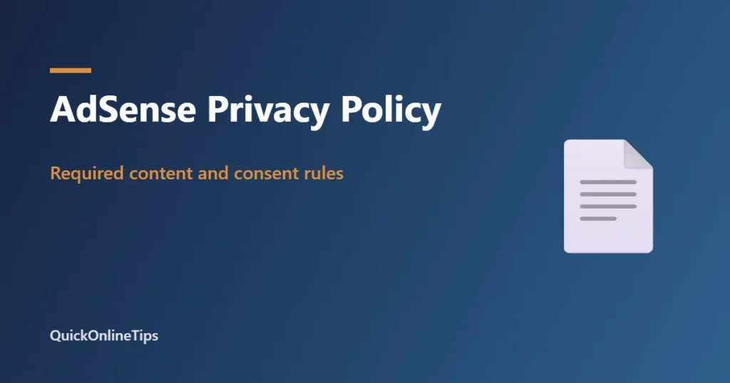 AdSense privacy policy requirements