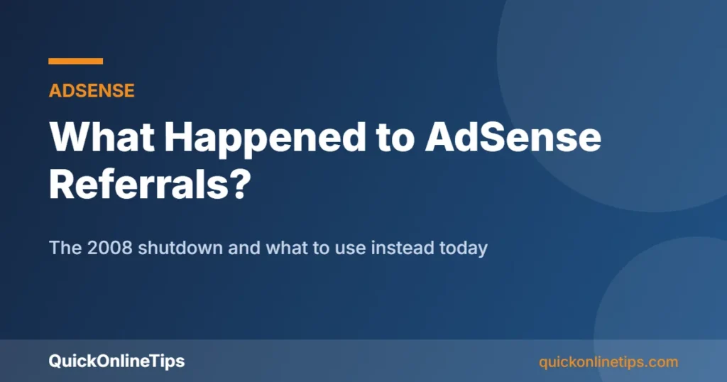 What happened to Google AdSense referrals