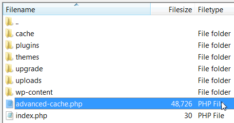 advanced cache file