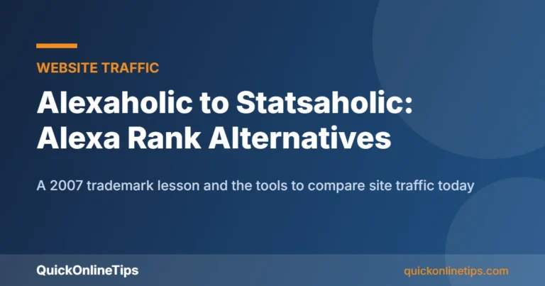 Alexa rank alternatives after Alexaholic and Statsaholic