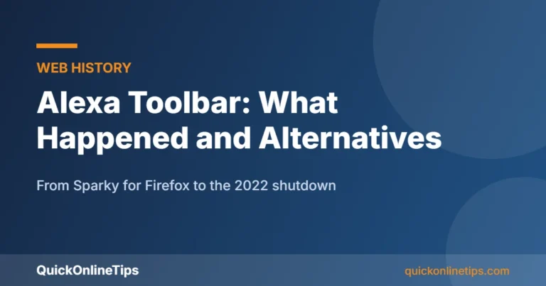 Alexa toolbar history and alternatives