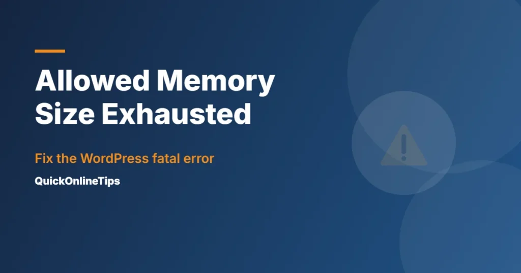 Allowed memory size exhausted error