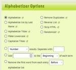 alphabet sort a-z