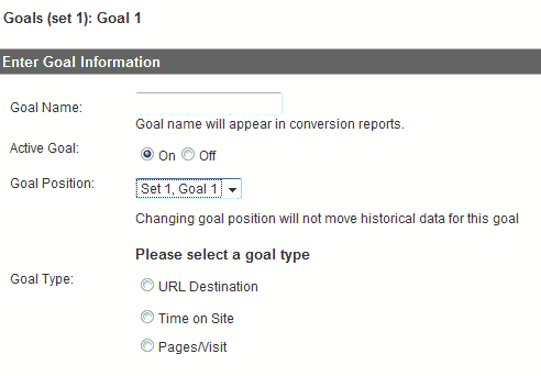 Analytics Goals