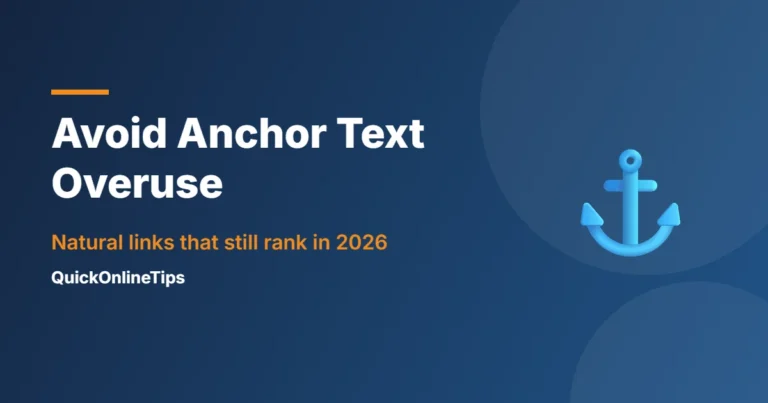 Avoid anchor text overuse penalty