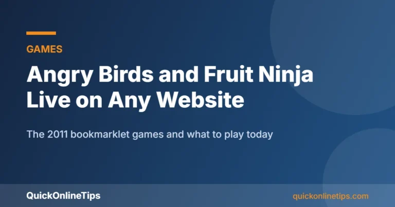 Angry Birds bookmarklet game on any website