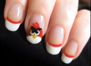 angry birds nail art