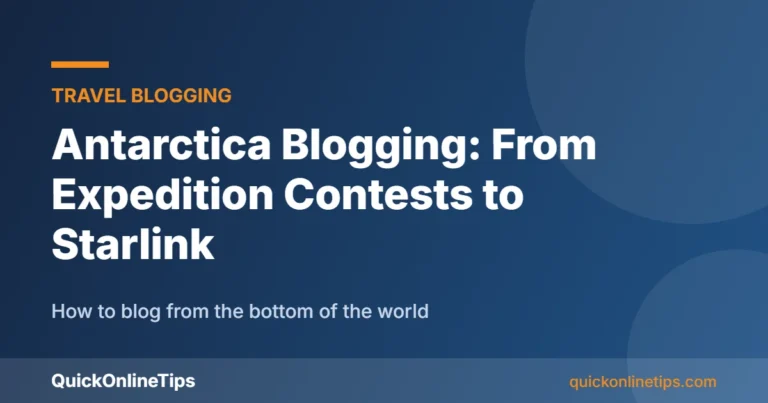 Antarctica blogging guide card