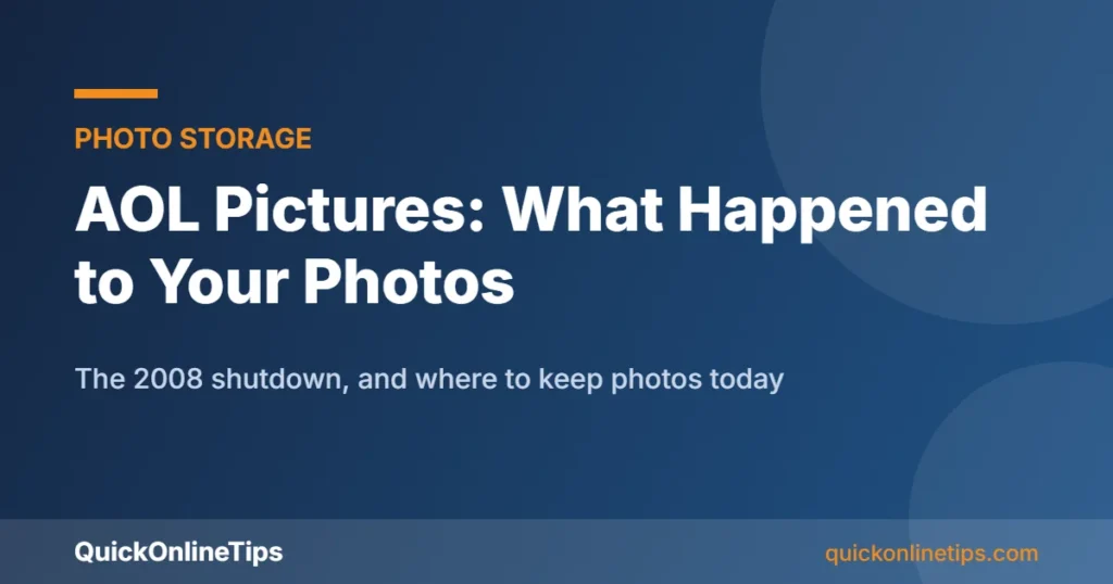 AOL Pictures shutdown and photo storage alternatives