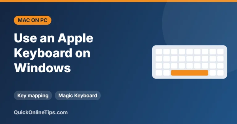 Use an Apple keyboard on Windows