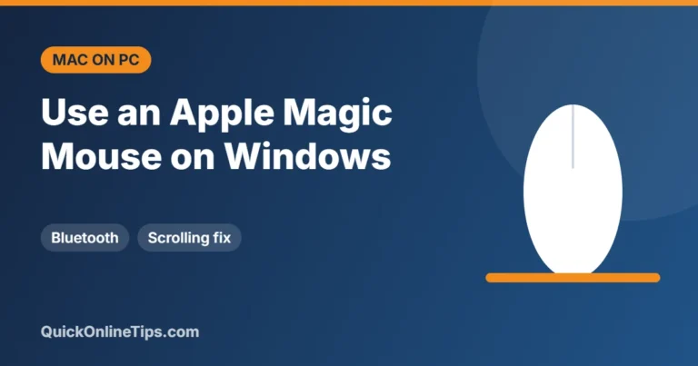 Use an Apple Magic Mouse on Windows