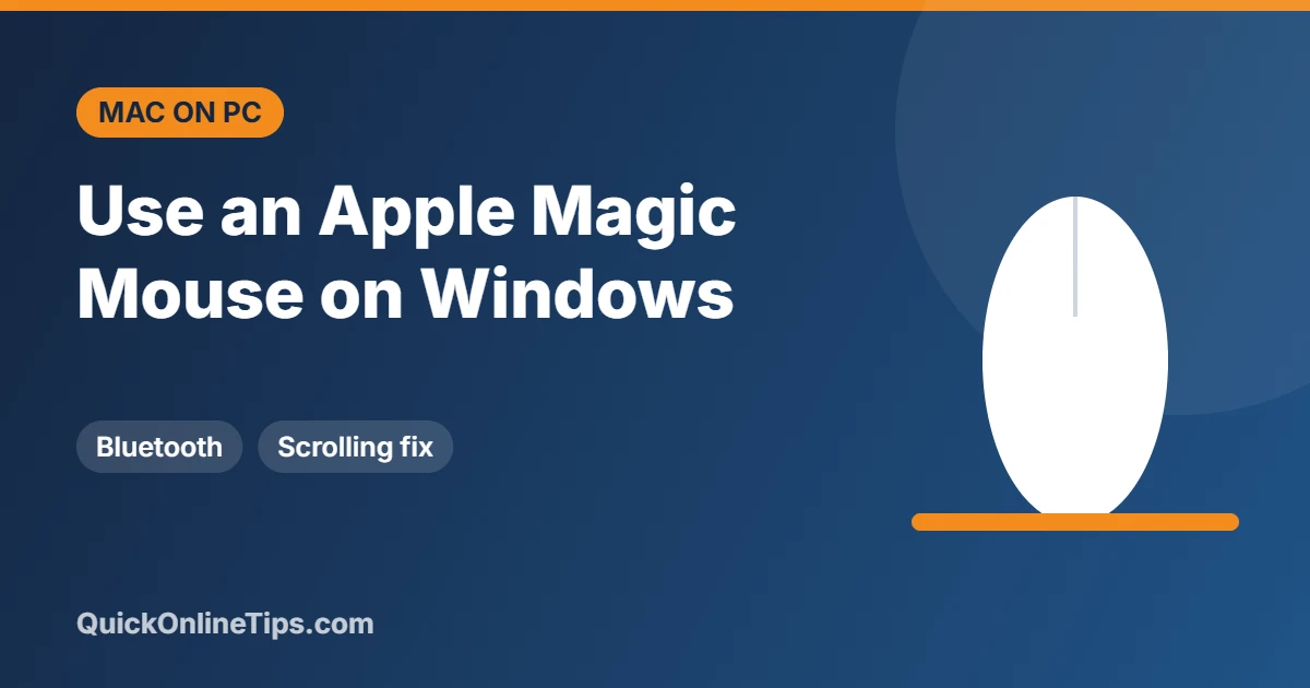 Use an Apple Magic Mouse on Windows