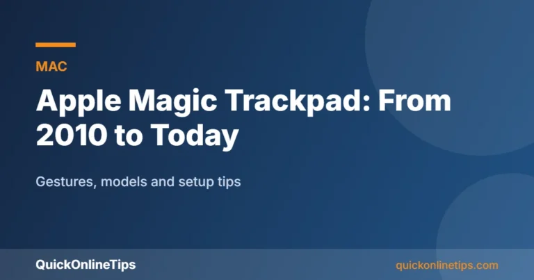 Apple Magic Trackpad guide card