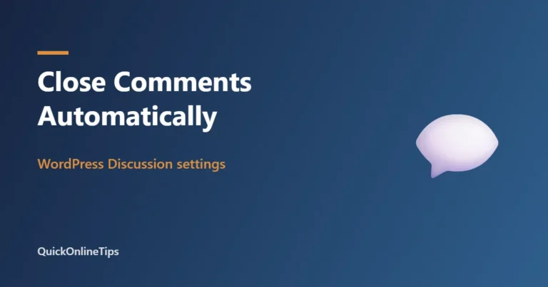 Automatically close comments in WordPress