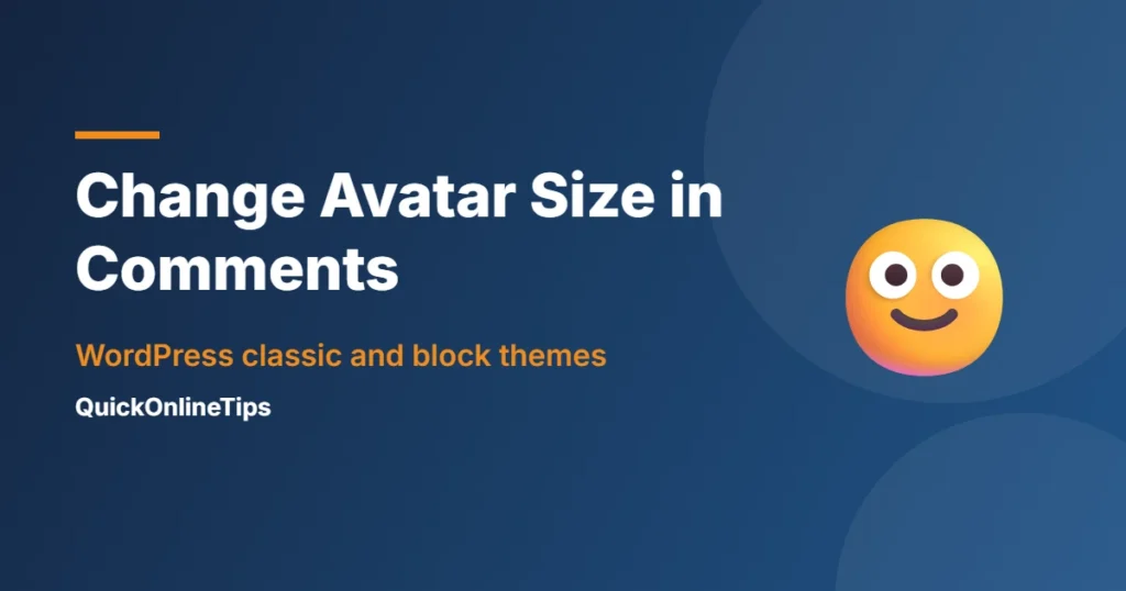 Change avatar size in WordPress comments
