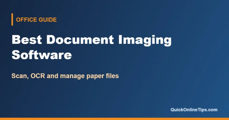 Best document imaging software for scanning and OCR