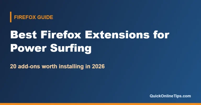 Best Firefox extensions for power surfing