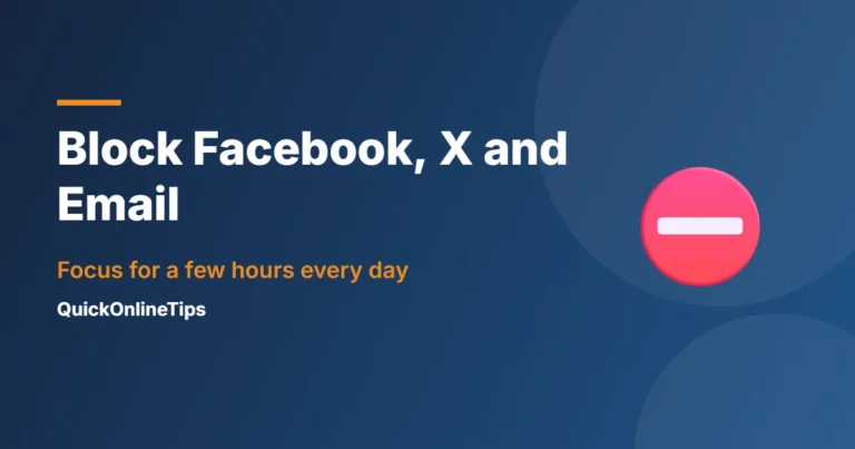 Block Facebook, Twitter and email for a few hours daily