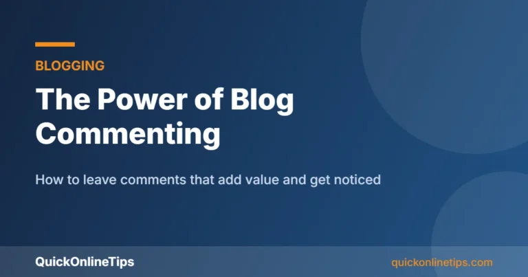 The power of blog commenting