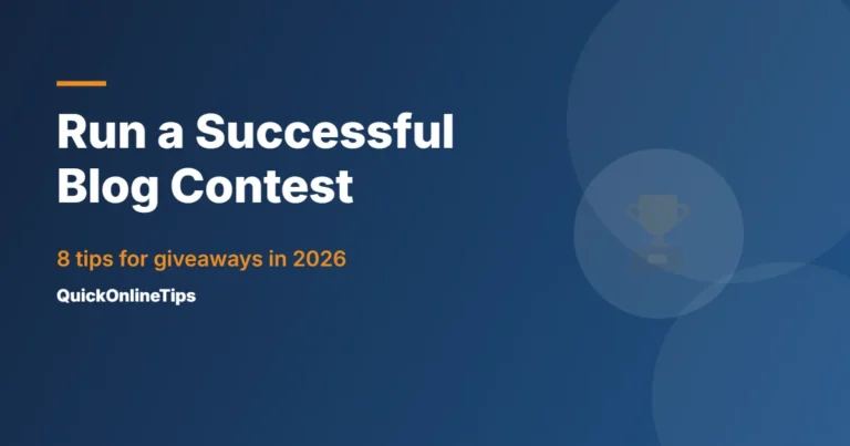 How to run a successful blog contest