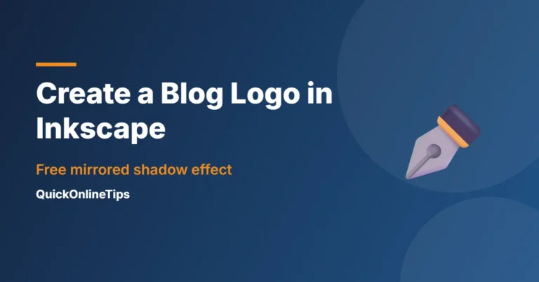 Create a blog logo with mirrored shadow in Inkscape