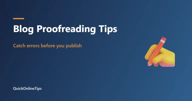 Blog proofreading tips