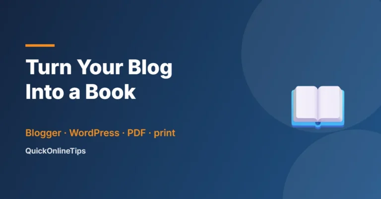 Blogger blog book: turn your blog into a book